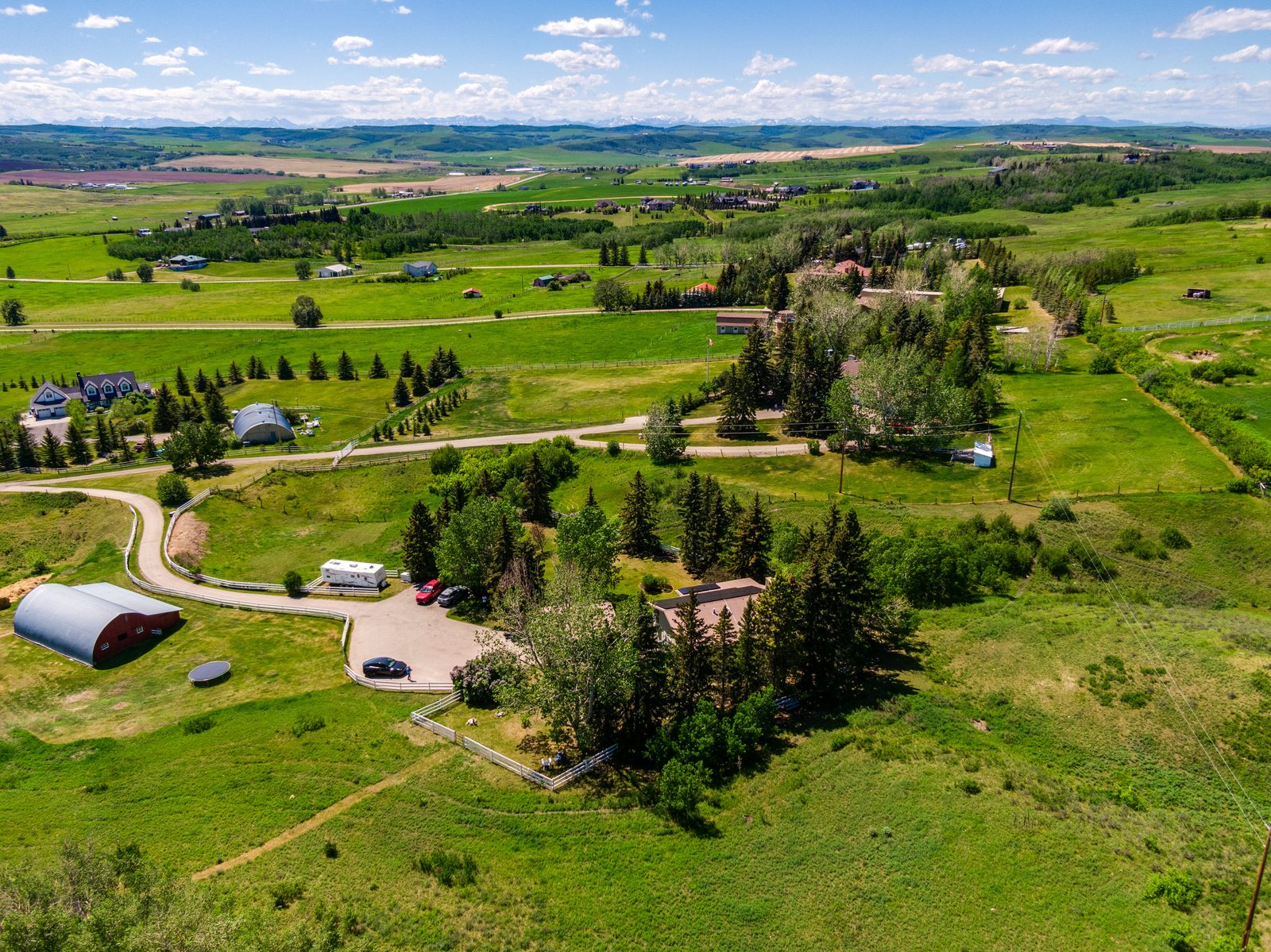 The property nestled into the foothills
