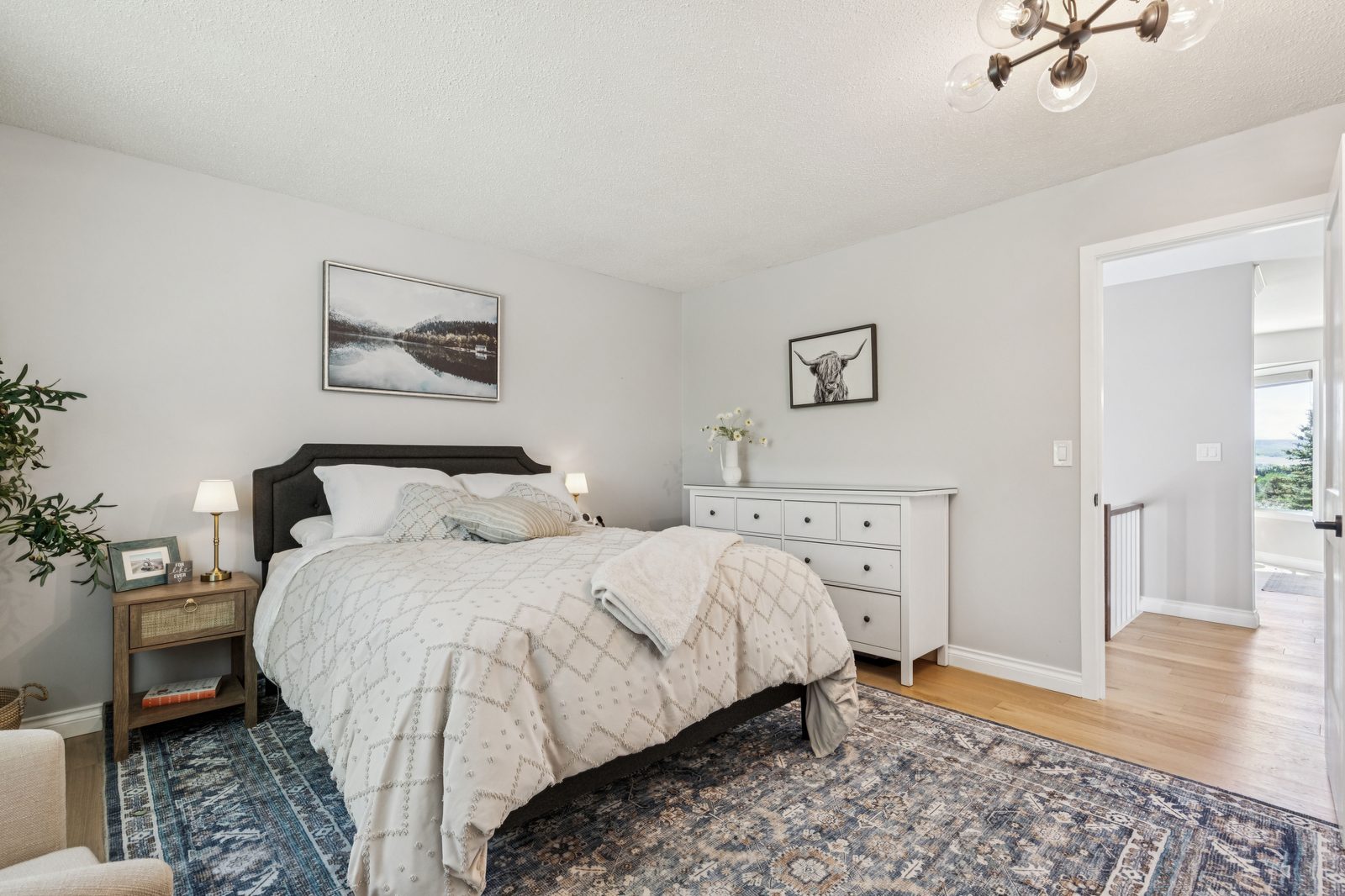 Restful bedroom with views